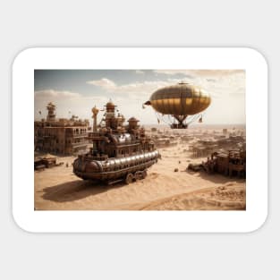 Vintage Sahara Desert Flying Object Sticker